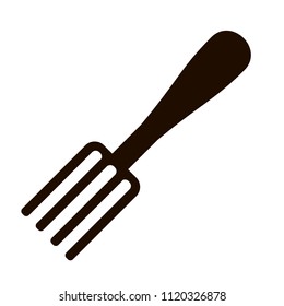 Garden forks, vector icon, silhouette.