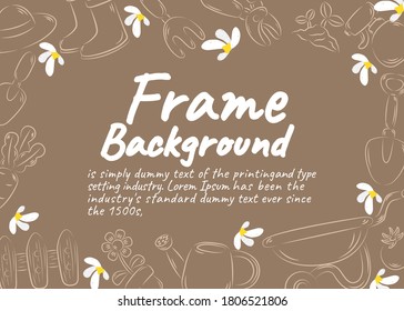 garden frame background concept illustration vector design