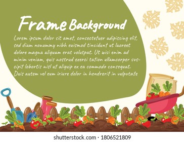 garden frame background concept illustration vector design 