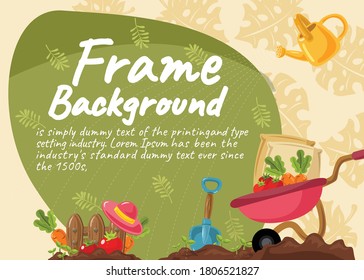 garden frame background concept illustration vector design 