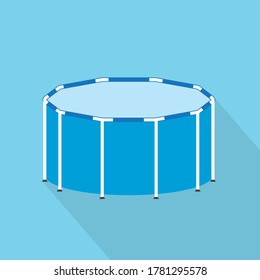 garden frame pool icon- vector illustration