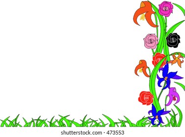garden frame or vignette for slides