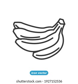 Garden fresh banana icon. banana fruits healthy lifestyle symbol template for graphic and web design collection logo vector illustration