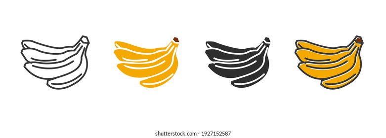 Garden fresh banana icon. banana fruits healthy lifestyle symbol template for graphic and web design collection logo vector illustration