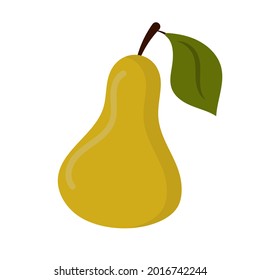 Garden fresh fruit pear with leaf. Healthy lifestyle symbol.