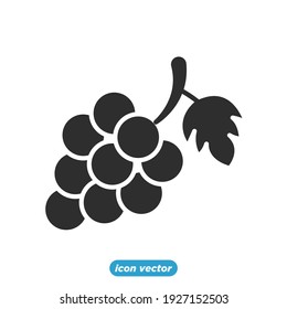 Garden fresh grape icon. grape fruits healthy lifestyle symbol template for graphic and web design collection logo vector illustration