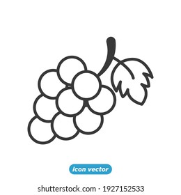 Garden fresh grape icon. grape fruits healthy lifestyle symbol template for graphic and web design collection logo vector illustration