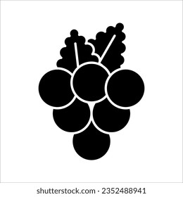 Garden fresh grape icon. grape fruits healthy lifestyle symbol template vector illustration on white background