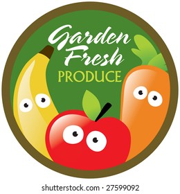 Garden Fresh Produce label/sticker
