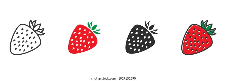 Garden fresh strawberry icon. strawberry fruits healthy lifestyle symbol template for graphic and web design collection logo vector illustration