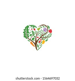 garden and fruit logo eps vector