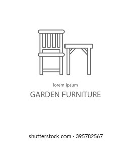 Garden furniture logotype design templates. Modern easy to edit logo template. Vector logo design series.