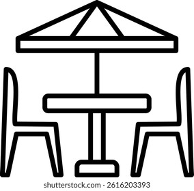 Garden Furniture Outline icon vector illustration 