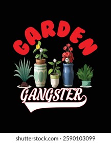 Garden Gangster Funny Plant Lover T-Shirt – Cool Gardening Aesthetic Design for Green Thumbs