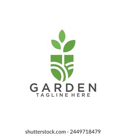 The Garden Gardener Logo Design Inspiration Vector, Lawn Care, Farmer, Lawn Service Logotype, Icon Vector