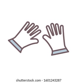 Garden glove icon design template, flat style