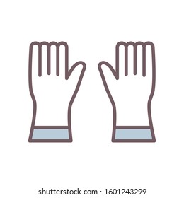 Garden glove icon design template, flat style