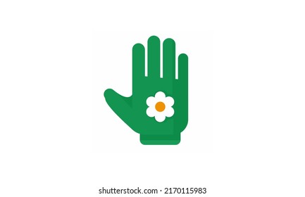 garden gloves color icon. Isolated vector illustration
