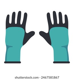 Garden gloves for gardeners vector cartoon illustration isolated on a white background.