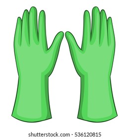 Garden gloves icon. Cartoon illustration of gloves vector icon for web design