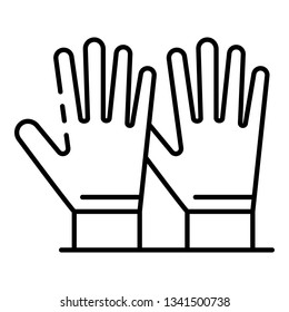 Garden gloves icon. Outline garden gloves vector icon for web design isolated on white background