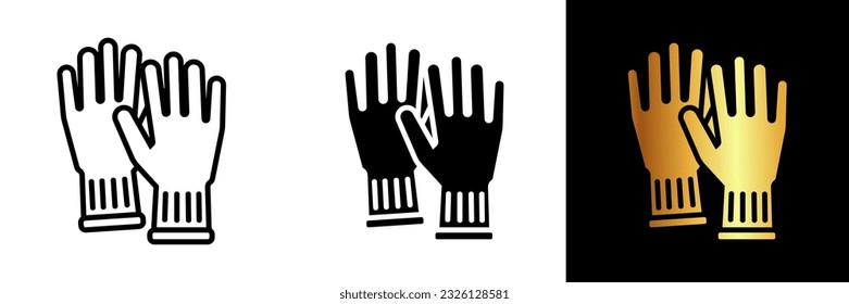Garden Gloves Icon, The Garden Gloves icon represents a protective handwear used for gardening and outdoor activities.