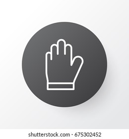 Garden Gloves Icon Symbol. Premium Quality Isolated Protection Mitt Element In Trendy Style.