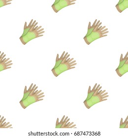 Garden gloves to work with the land in the garden. Protective gardener clothing.Farm and gardening single icon in cartoon style vector symbol stock illustration.
