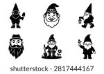 Garden gnome character set for lawn decoration aesthetic.