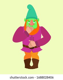 El jardín gnome Nausea. emociones enanas y enfermas. ilustración de ill Vector