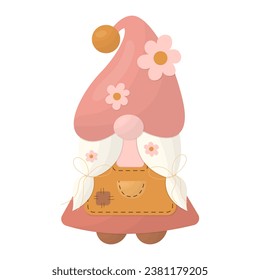 A garden gnome. Vector illustration on a white background.
