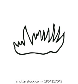 Garden grass. Garden, park and forest. Template for postcard, banner, poster, web design. Hand Drawn vector illustration.