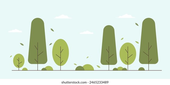 Garden green bush Vector set of vegetation bushes. Cartoon icon for decorate landscape park, backyard