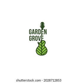 Garden Grove Vector Guitar Design Logo Inspiration