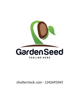 garden growing seed logo