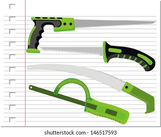Garden hacksaw isolated 