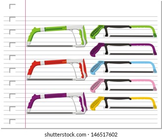 Garden hacksaw isolated 