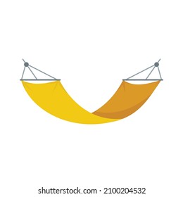 Garden hammock icon. Flat illustration of garden hammock vector icon isolated on white background