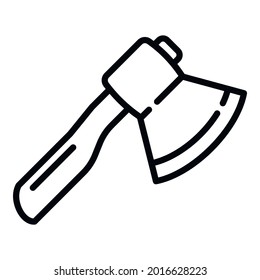 Garden hand axe icon. Outline garden hand axe vector icon for web design isolated on white background