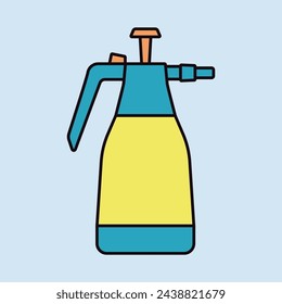 Garden hand compression sprayer pump vector icon. Graph symbol for agriculture, garden and plants web site and apps design, logo, app, UI