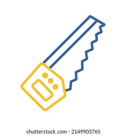 Garden hand saw vector icon. Graph symbol for agriculture, garden and plants web site and apps design, logo, app, UI