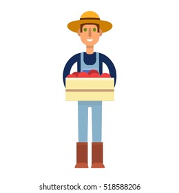 Garden harvest people vector character