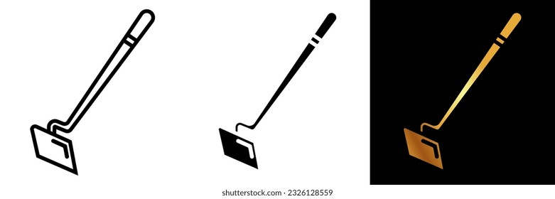  Garden Hoe Icon, The Garden Hoe icon represents an indispensable tool in gardening and agriculture.