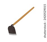 Garden Hoe Isolated Flat Vector Design