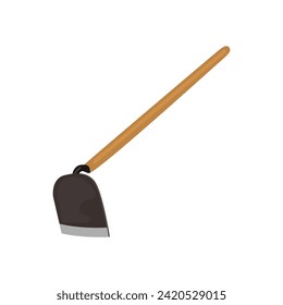 Garden Hoe Isolated Flat Vector Design