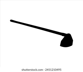 Garden hoe silhouette vector on white background