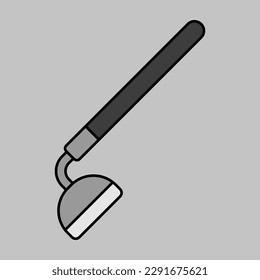 Icono de escala de grises aislado del vector de la manguera. Símbolo gráfico para agricultura, jardín y plantas sitio web y diseño de aplicaciones, logotipo, aplicación, interfaz de usuario