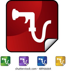 Garden Hose button isolated on a background.