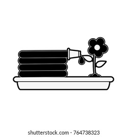 Garden hose with flower