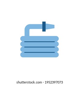Garden hose icon in color icon, isolated on white background 